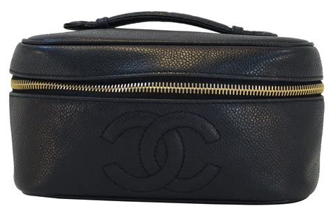 chanel black cosmetic pouch